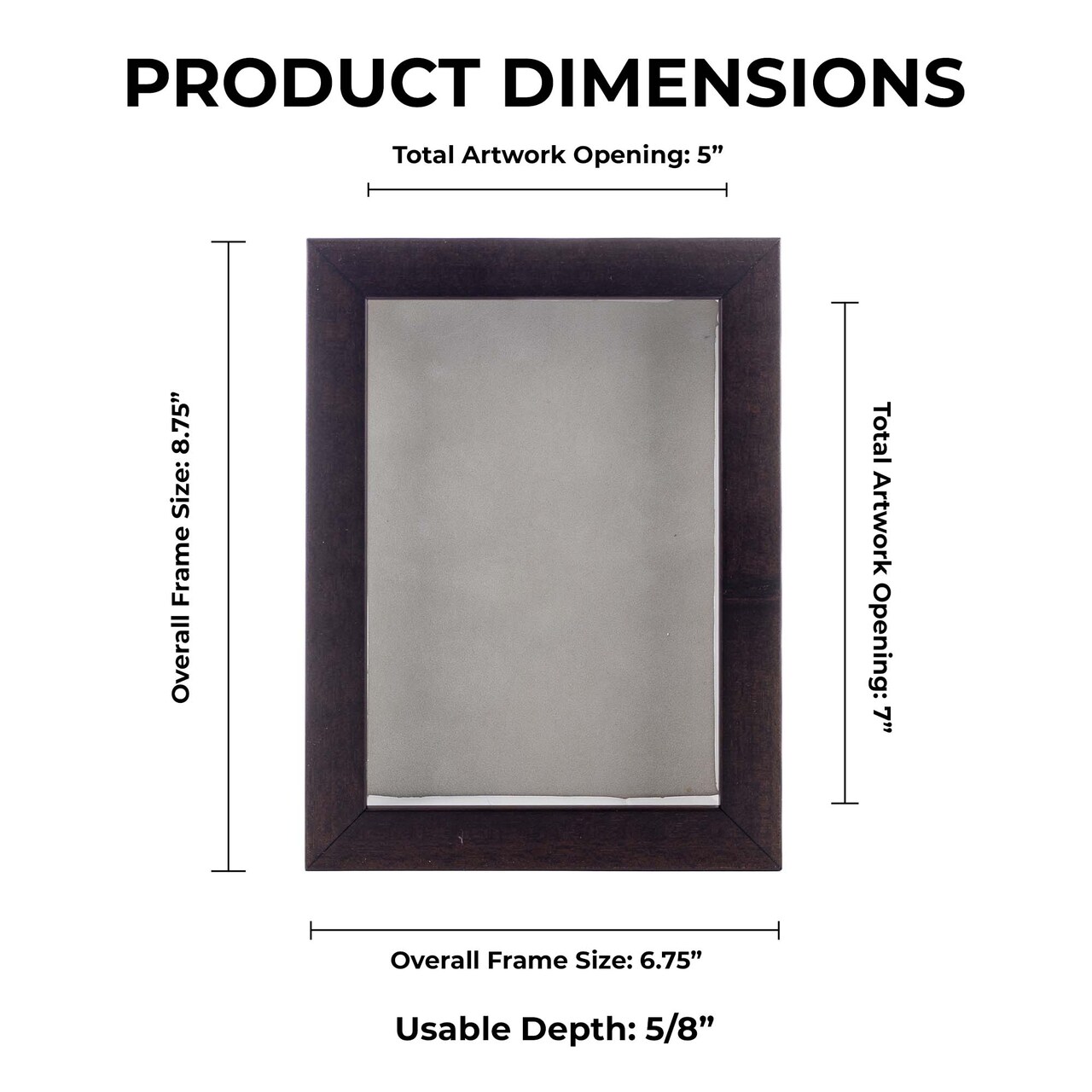 Rich Dark Brown Wood Shadow Box Frame with Acrylic Front - Light Brown Suede Backing, 30 Sizes